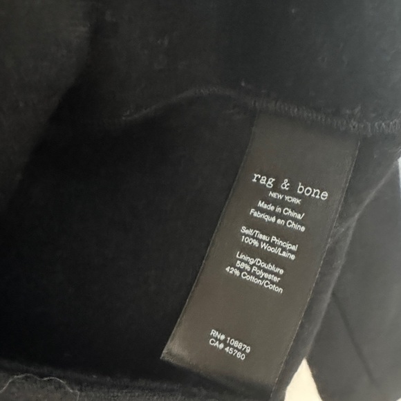 rag & bone Slade Black Wool  Blazer - Picture 9 of 10